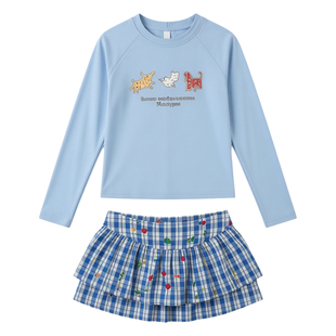 女童泳衣2026新款分体女大童初中生带胸垫高颜值夏季防晒速干衣服