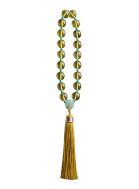 黄水晶手持念珠文玩转运珠手链