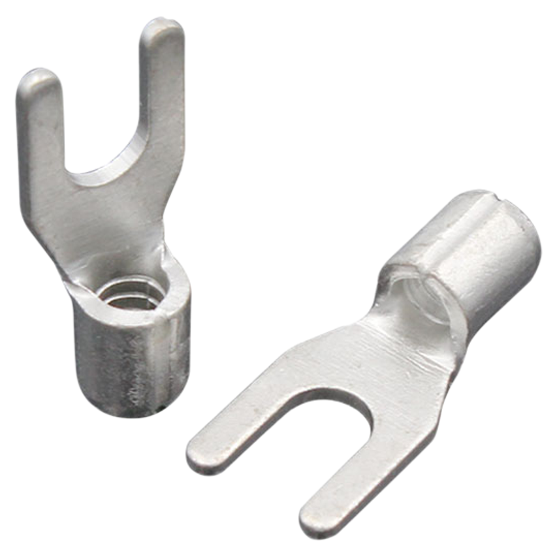 紫铜冷压接线裸端子Y型线鼻子U型线耳叉型电线压线接头1.5/4平方