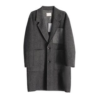 Mind Bridge秋冬加厚羊毛男士毛呢大衣羊毛双面呢中长款风衣外套