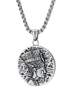 男女钛钢埃及奈费尔提蒂女王项链