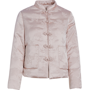 秸熙冬新款红色轻薄轻国风鹅绒羽绒服高级感提花结婚订婚显瘦外套