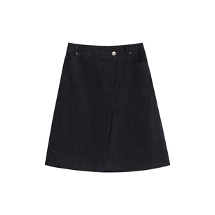 郑买买 星夜流光 秋冬季新款休闲气质高级灯芯绒两片式短裙女