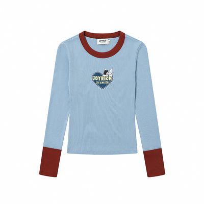 JOYRICH美式复古天使印花长袖T恤