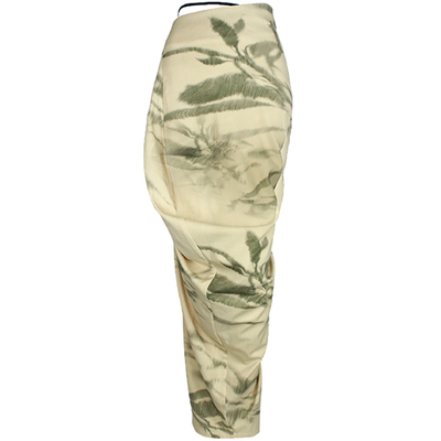 建筑感高腰印花绰影化墨半裙