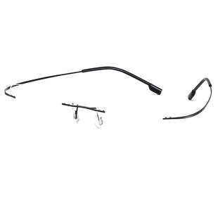 无框成品近视镜大脸超轻切边眼镜框金丝无边框防蓝光变色男女眼镜