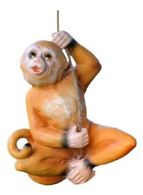 别墅田园风仿真猴子挂件动物雕塑