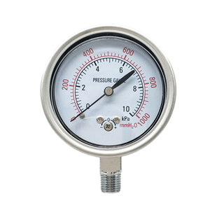 YE-60膜盒压力表燃气天然气煤气表千帕微压表负压表0-10 25KPA2分