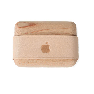 airpods pro3/2耳机保护套 1234代保护壳木质牛皮创意适用于苹果耳机