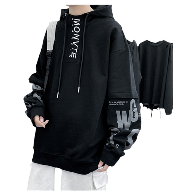 秋冬季青少年加绒连帽卫衣