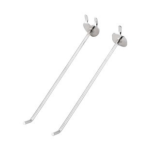 洞洞板单线加粗超市五金家用收纳展示电镀白黑色三叉挂钩勾壁挂