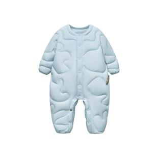 迷你巴拉巴拉婴儿羽绒服连体衣宝宝加厚保暖外穿爬服冬装新款童装