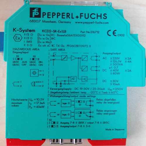 议价KCD0-SD3-EX1.1245倍加福PF开关量安全栅，全新原装
