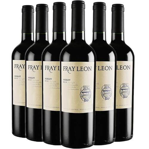 【进口】智利Fray Leon 富丽安梅洛口粮酒婚礼干红葡萄酒整箱