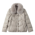 洋气妈妈冬装短款羽绒服中年气质皮衣外套中老年女装加厚保暖棉袄