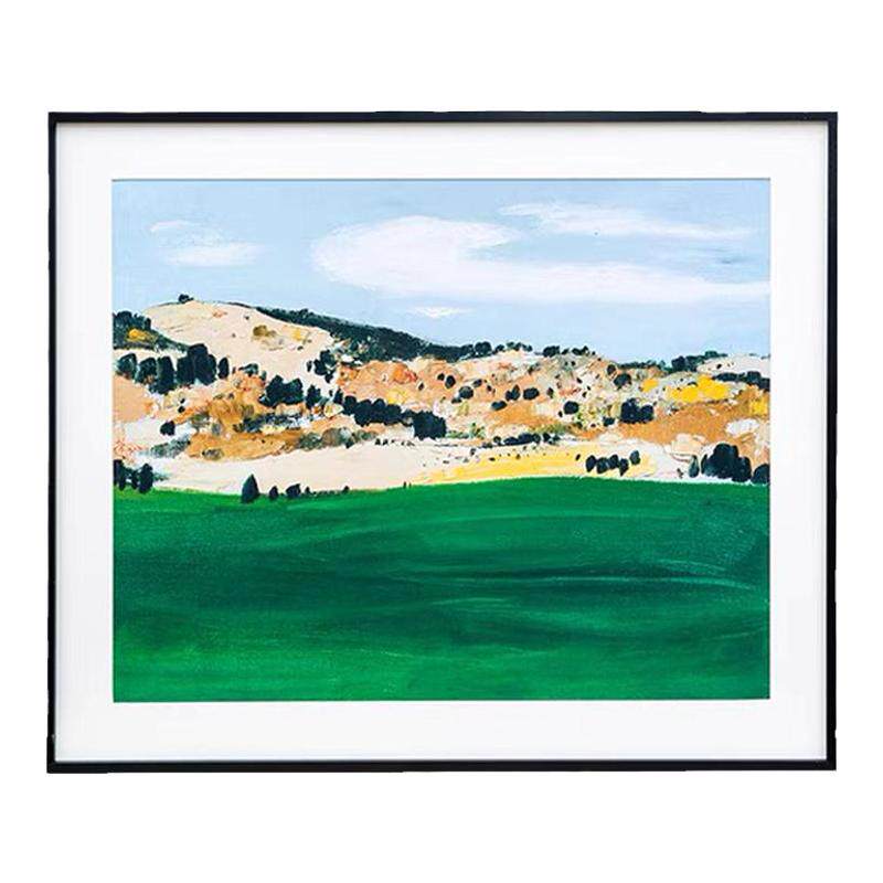 旧岛的诗 吴冠中风景新中式现代卧室书房挂画油画装饰画
