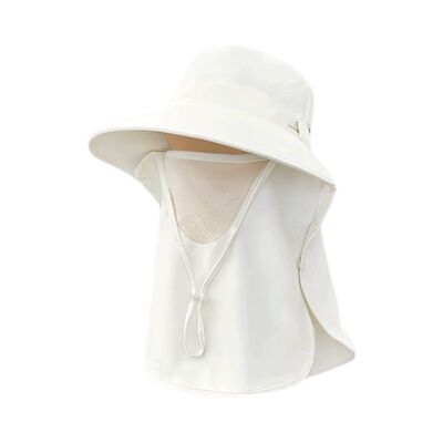 帽子全方位防晒遮脸一体护颈