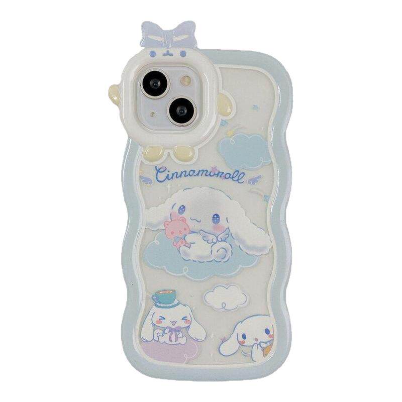 波浪小怪兽适用苹果16手机壳iPhone12PRO玉桂狗卡通TPU光油保护套