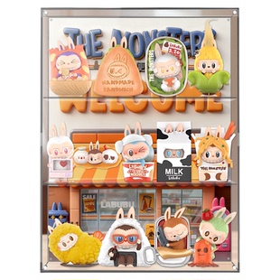 KGBOX适用于泡泡玛特labubu怪味便利店系列挂摆一体款展示盒