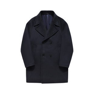 重磅海军大衣｜830g纯羊毛秋冬双面呢中长款外套男微宽松保暖高级