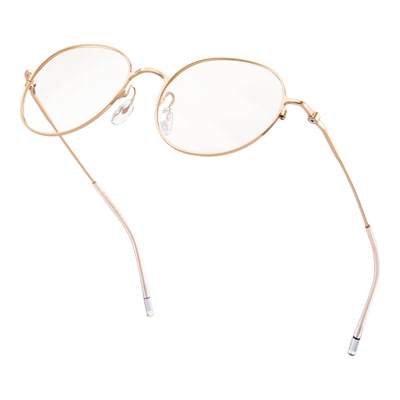 蔡司镜片配眼镜框纯钛超轻6克高智减龄金丝框71182男女款防蓝光W