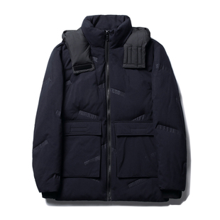 罗米欧男装冬季男士新款连帽印花厚实保暖羽绒服外套27311