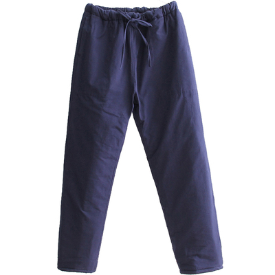 冬季纯棉粗布夹棉男士休闲裤唐装