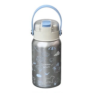 浮想保温杯吸管杯女生大容量高颜值便携保冷水杯子随行杯男生新款