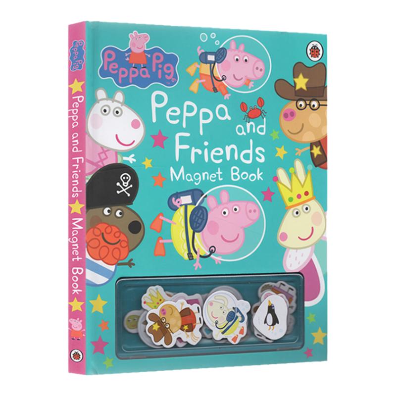 英文原版 小猪佩奇和她的朋友们 Peppa Pig and Friends Magnet Book磁铁书 Wipe Clean擦写书 粉红猪小妹英语启蒙晚安故事绘本