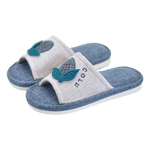 回力四季通用地暖房亲子亚麻拖鞋儿童小朋友防滑软底家居棉麻春秋