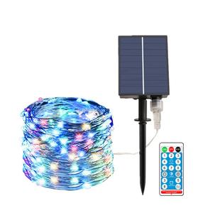 太阳能亮化彩灯满天星庭院装饰灯串防水氛围灯带过年户外七彩闪灯