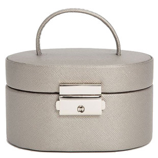 英国WOLF Heritage椭圆迷你旅行首饰盒多层戒指耳环手镯手表珠宝