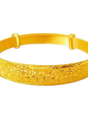 香港真金色手镯女龙凤手环实心