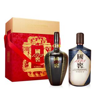 国窖1573官方旗舰店 饱学之士套装 过节送礼送老丈人55度1L*2