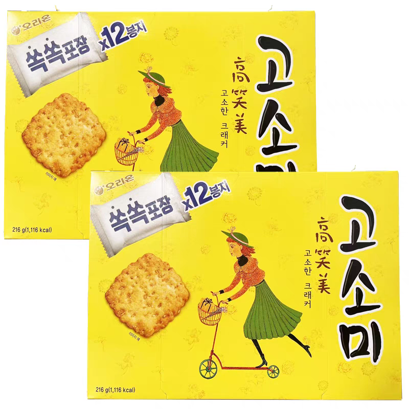 韩国进口好丽友芝麻饼干
