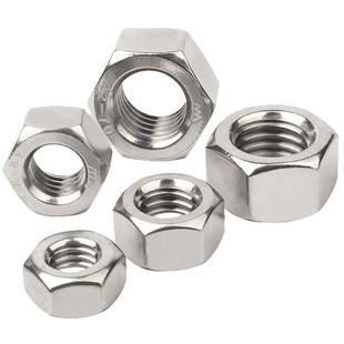 304/316/201不锈钢六角螺母螺栓螺帽螺丝帽大全1M2M3M4M5M6M8-M64