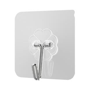 免打孔强力挂钩粘胶贴墙上钩子承重透明无痕墙壁厨房墙面瓷砖重物