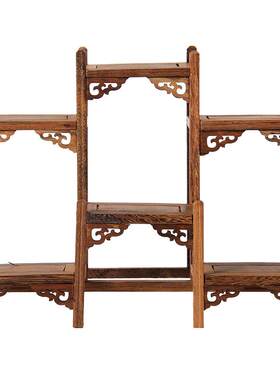 茶道实木博古架茶具配件