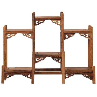 实木茶杯架子中式博古架收纳盒桌置物架普洱茶壶围炉煮茶茶具配件