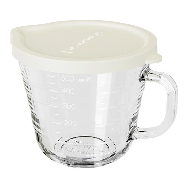量杯带刻度耐高温微波炉加热专用早餐牛奶玻璃杯大容量烘焙打蛋杯