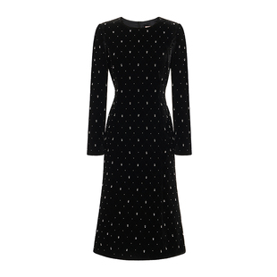 朗姿/MOJO新款丝绒连衣裙MOGD03VOP021B11