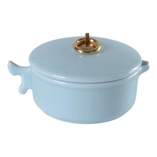 蜀乐文房多功能汝窑墨池砚台带盖笔洗陶瓷墨碟墨海笔搁笔架盛墨汁墨盒小碟子文房四宝毛笔书法国画绘画用品