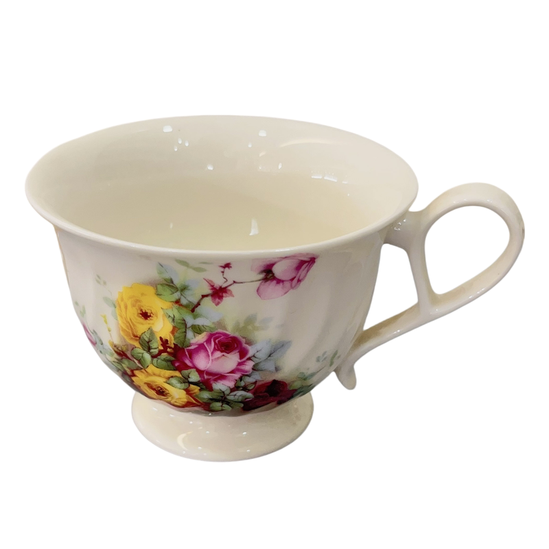 玫瑰花咖啡杯碟陶瓷牛奶水杯办公杯经典会议酒店杯卫生耐热耐高温