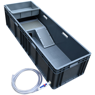 加厚乌龟缸挂箱带沙盘爬梯晒台养殖箱长方形养龟水族塑料龟盆饲养