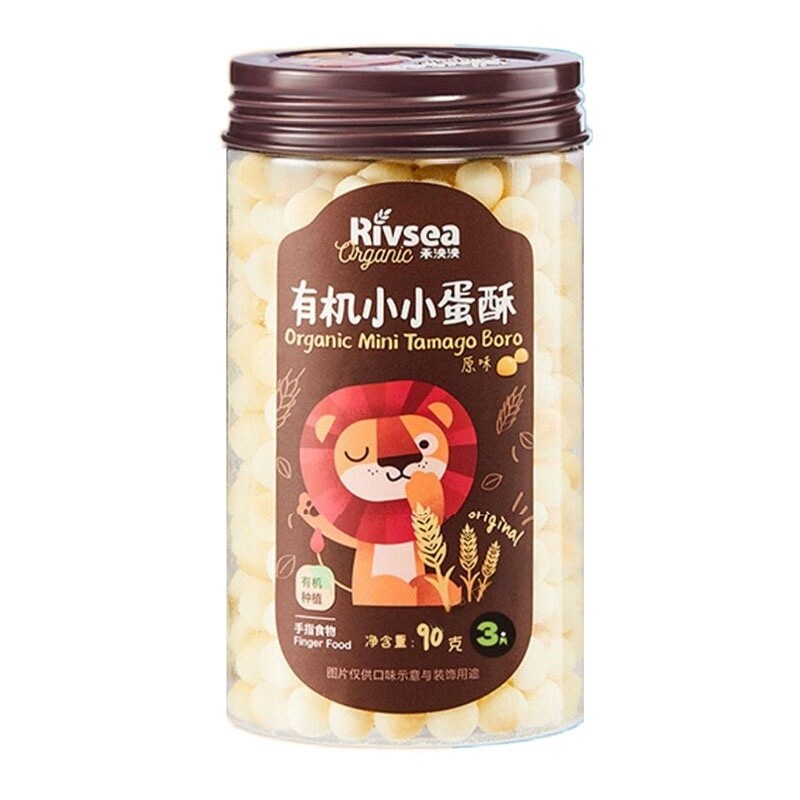 禾泱泱有机小小蛋酥蓬松酥脆易溶小馒头儿童健康零食特制烘培低钠