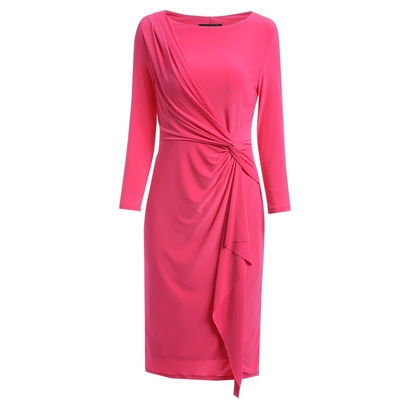 通勤复古法式修身黑色连衣裙