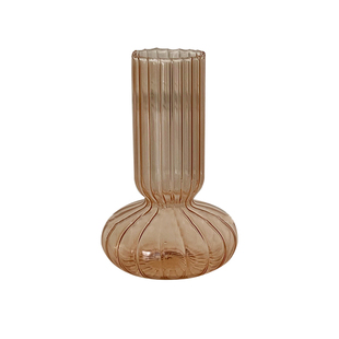 ins风插花瓶北欧简约透明玻璃花瓶客厅餐桌卧室桌面装饰摆件花器