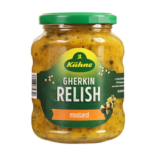 德国进口冠利芥末青瓜蓉黄汉堡酱350g 热狗酱酸甜三明治酸黄瓜茸