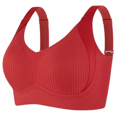 本命年红色文胸套装结婚新娘秋冬