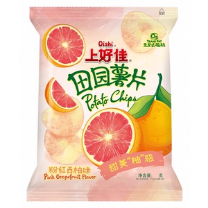 上好佳田园薯片粉红西柚味70g